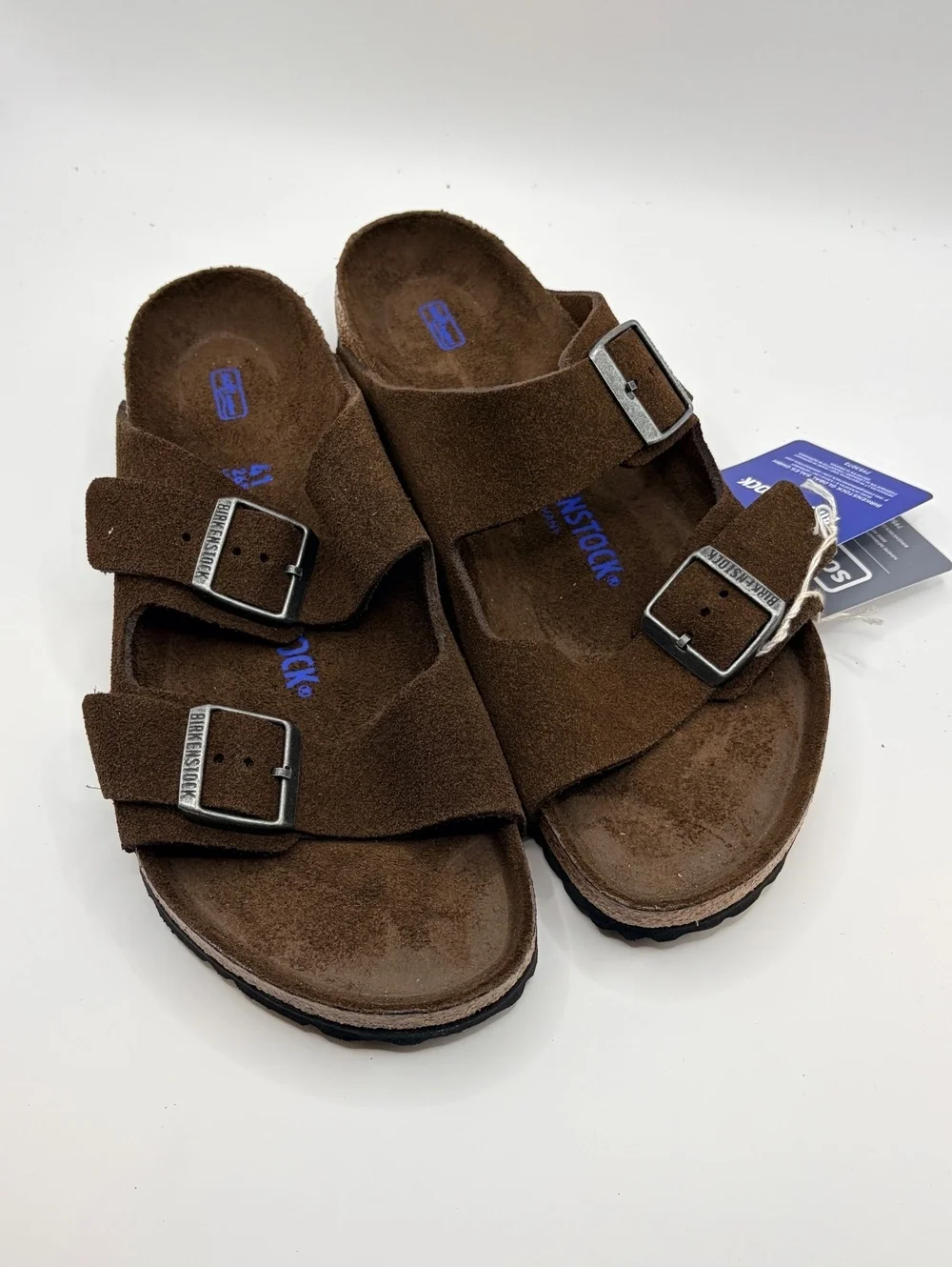 Birkenstock Arizona Carafe Tonal Suede Leather Sandals Size 41